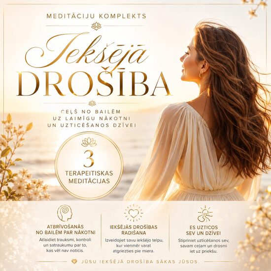 JAUNUMS! IEKŠĒJĀ DROŠĪBA - 3 meditāciju komplekts - Ceļš no bailēm uz laimīgu nākotni